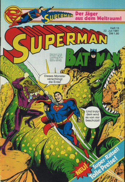 Superman 1981/ 15 (Z1, Sm), Ehapa