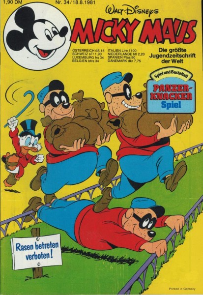 Micky Maus 1981/ 34 (Z0-1), Ehapa