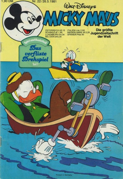 Micky Maus 1981/ 22 (Z1-2, Sm), Ehapa