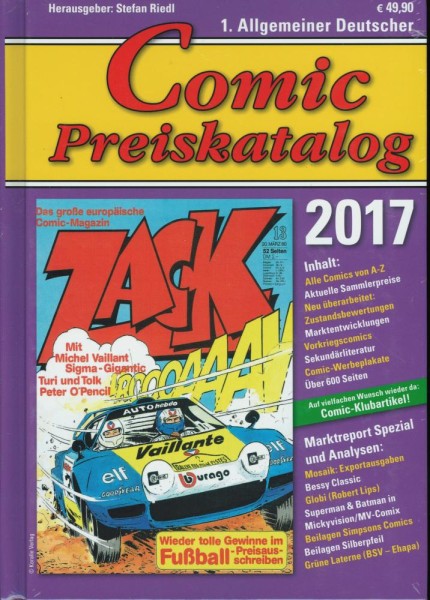 Comic Preiskatalog 2017 HC (Z0-1), Riedl