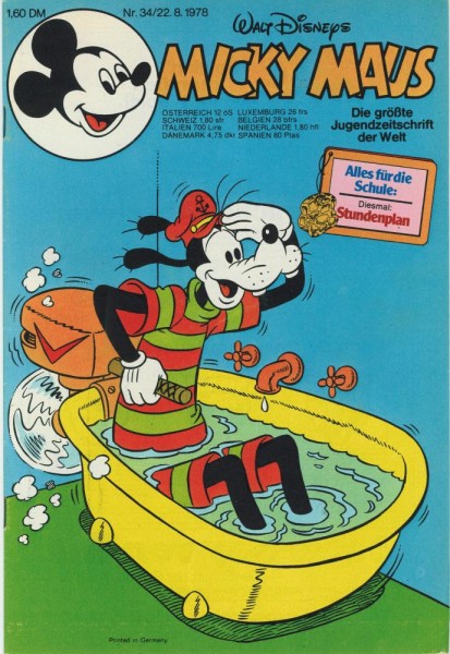 Micky Maus 1978/ 34 (Z1), Ehapa
