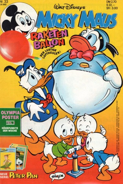 Micky Maus 1992/ 33 (Z0-1), Ehapa