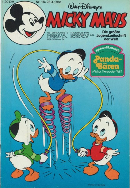 Micky Maus 1981/ 18 (Z1), Ehapa