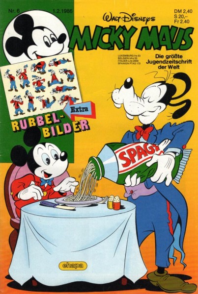 Micky Maus 1986/ 6 (Z0-1), Ehapa