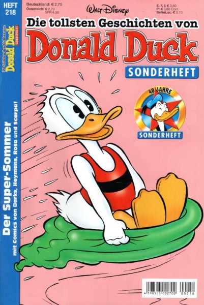 Die tollsten Geschichten von Donald Duck Sonderheft 218 (Z0-1), Ehapa