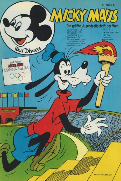 Micky Maus 1972/ 34 (Z1, Sm), Ehapa
