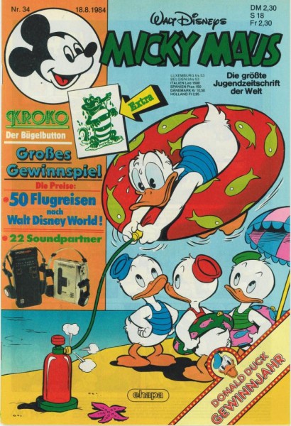 Micky Maus 1984/ 34 (Z0-1/1), Ehapa