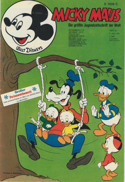 Micky Maus 1971/ 27 (Z1), Ehapa