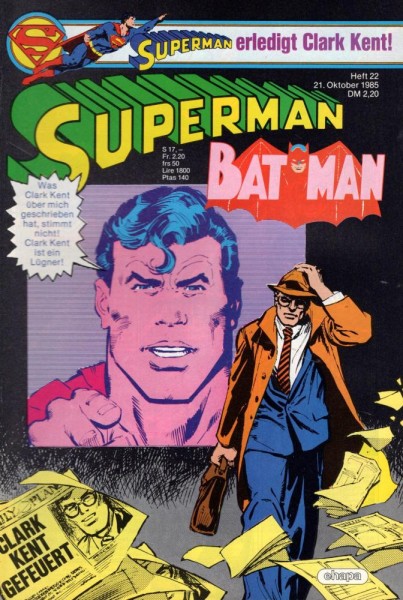 Superman 1985/ 22 (Z0), Ehapa