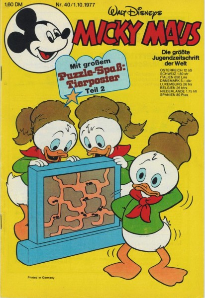Micky Maus 1977/ 40 (Z1-2), Ehapa