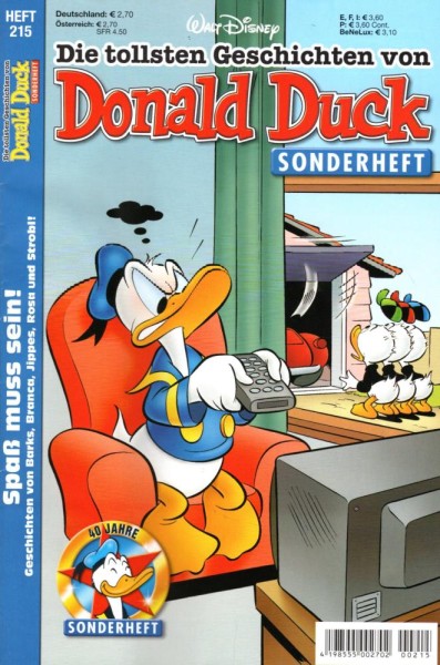 Die tollsten Geschichten von Donald Duck Sonderheft 215 (Z0-1), Ehapa
