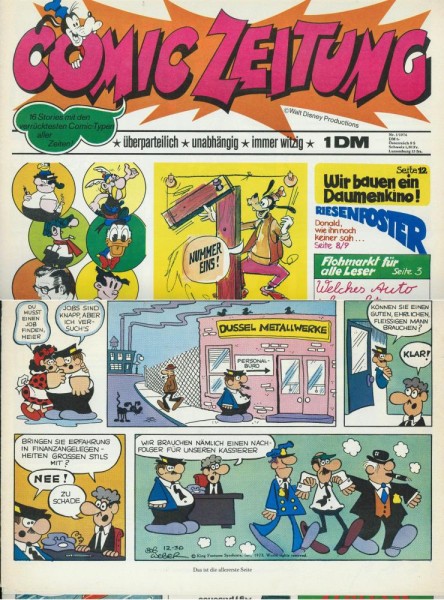 Comic Zeitung 1974/1 (Z1/1-), Ehapa