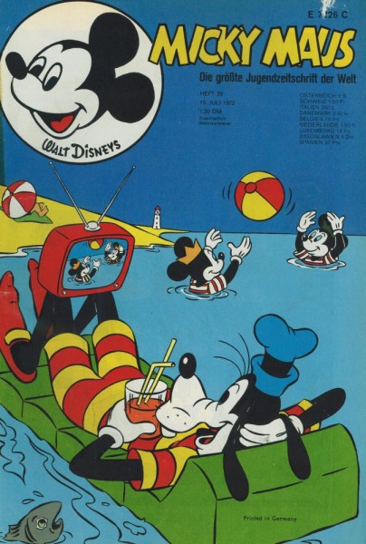 Micky Maus 1972/ 29 (Z2, Sm), Ehapa