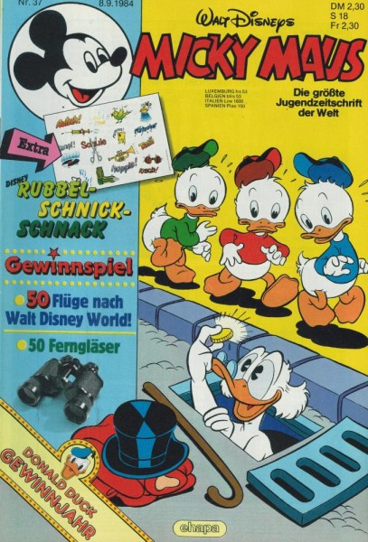 Micky Maus 1984/ 37 (Z1), Ehapa