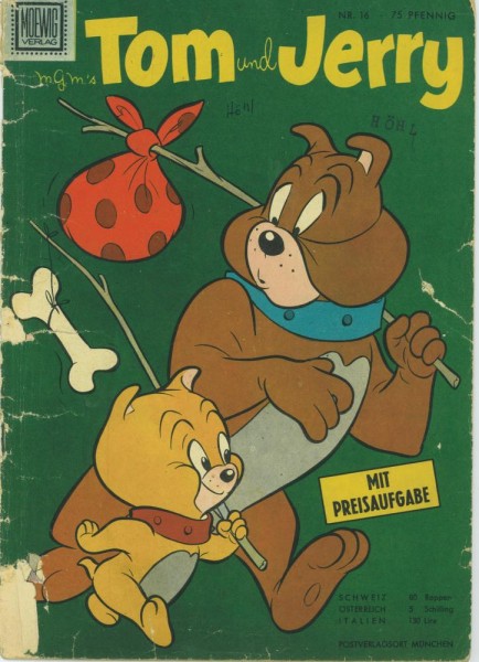 Tom und Jerry 16 (1958) (Z3-, Sz), Neuer Tessloff Verlag