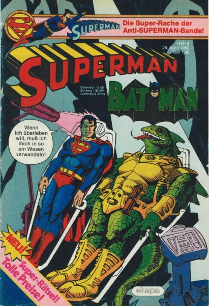 Superman 1982/ 9 (Z1-2), Ehapa