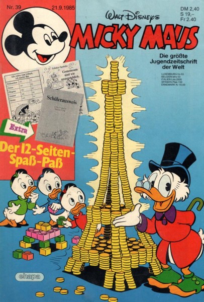 Micky Maus 1985/ 39 (Z0-1), Ehapa