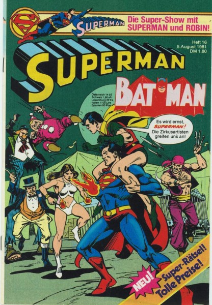 Superman 1981/ 16 (Z1, Sm), Ehapa