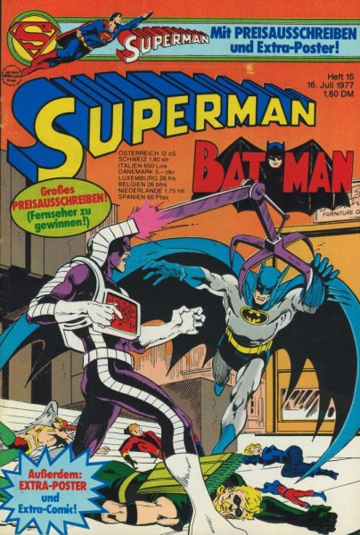 Superman 1977/ 15 (Z1, Sm), Ehapa