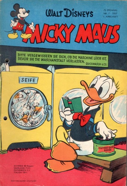 Micky Maus 1957/ 7 (Z1-2, Sm, gel.), Ehapa