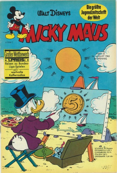Micky Maus 1965/ 33 (Z1, Sm), Ehapa