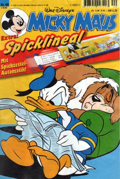 Micky Maus 1998/ 40 (Z0-1), Ehapa