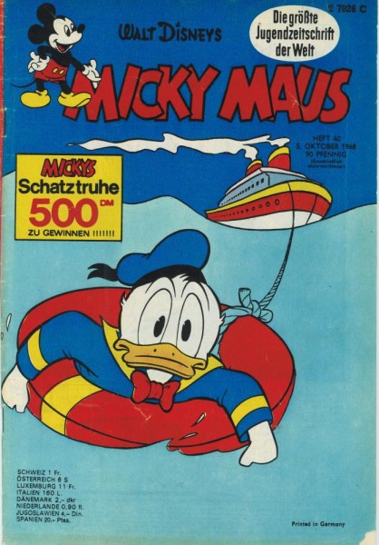 Micky Maus 1968/ 40 (Z2), Ehapa