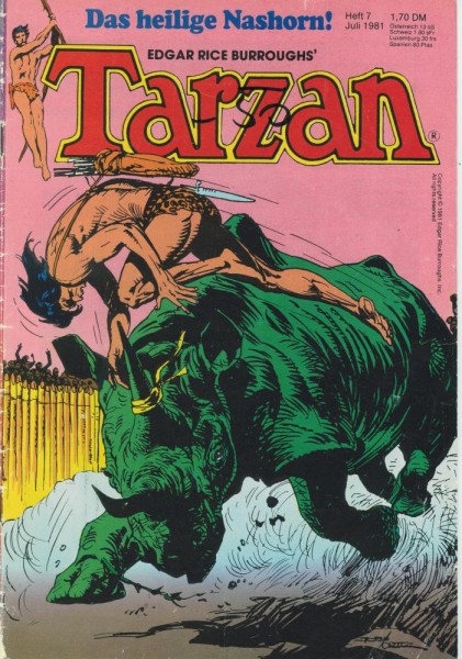 Tarzan, Der Neue 1981/ 7 (Z2, Sz), Ehapa