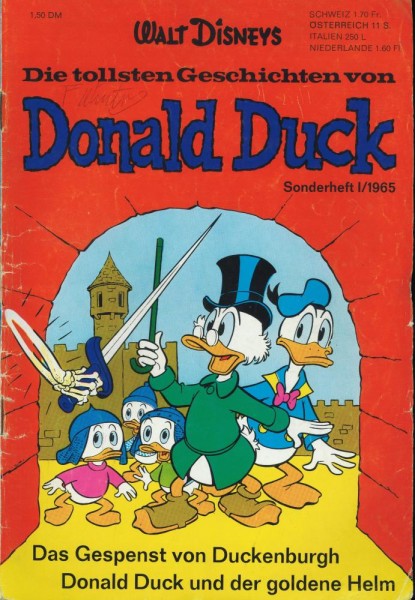 Die tollsten Geschichten von Donald Duck Sonderheft 1/1965 (Z2, Sz), Ehapa