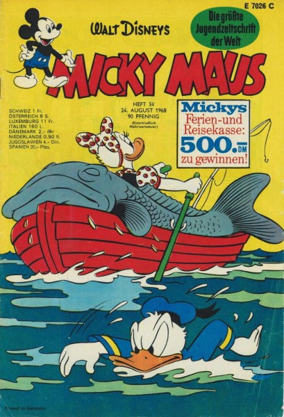 Micky Maus 1968/ 34 (Z2), Ehapa