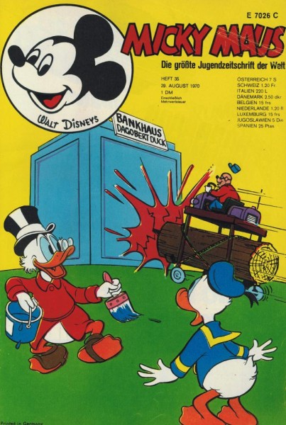 Micky Maus 1970/ 35 (Z1-, Sm), Ehapa