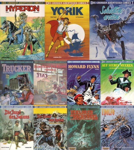 Die großen Abenteuer Comics 1-11 (Z0, 1. Auflage), Carlsen