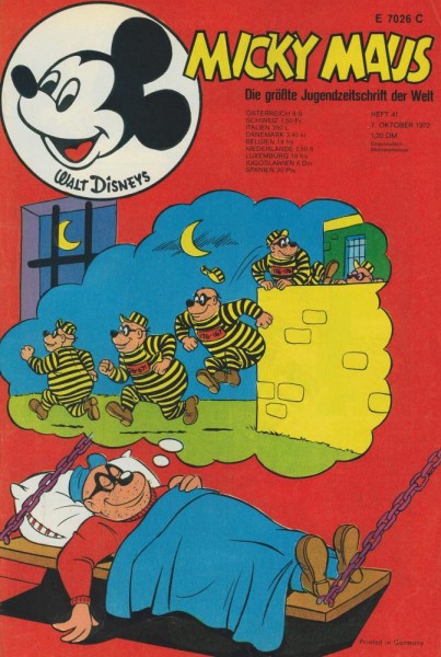 Micky Maus 1972/ 41 (Z1, Sm), Ehapa