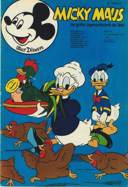 Micky Maus 1971/ 46 (Z1, Werbedoppelseite), Ehapa