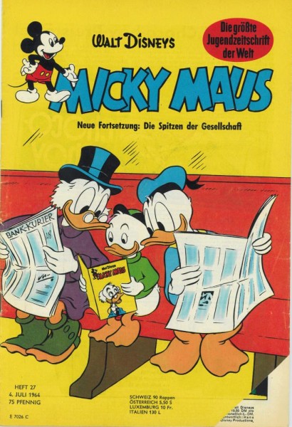 Micky Maus 1964/ 27 (Z1-, Sm), Ehapa