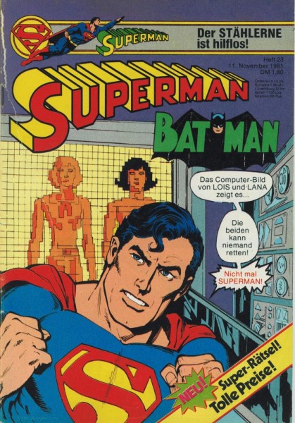 Superman 1981/ 23 (Z2, Sm), Ehapa
