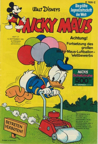Micky Maus 1969/ 37 (Z1), Ehapa