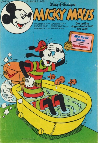Micky Maus 1978/ 34 (Z1-2), Ehapa