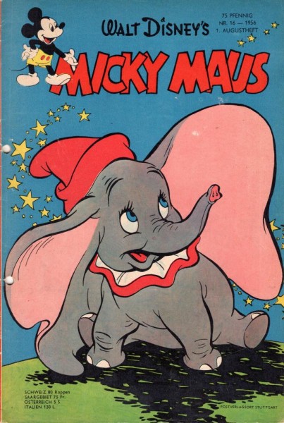 Micky Maus 1956/ 16 (Z1-2, Sm, gel.), Ehapa