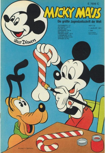 Micky Maus 1971/ 32 (Z1), Ehapa