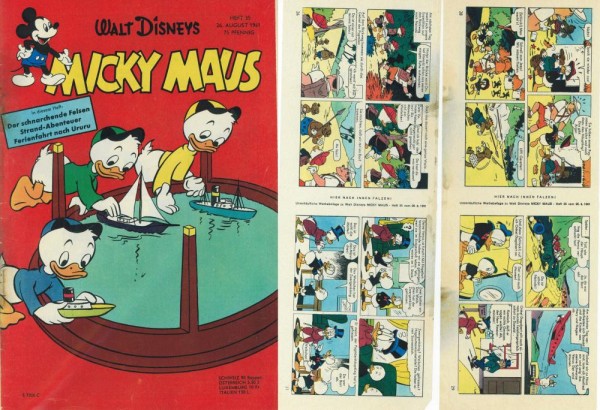 Micky Maus 1961/ 35 (Z1-2, Streifen), Ehapa