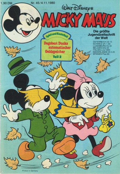Micky Maus 1980/ 45 (Z2), Ehapa