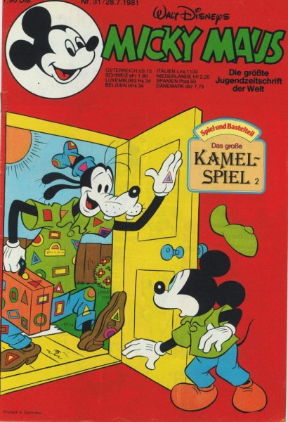 Micky Maus 1981/ 31 (Z0-1/1), Ehapa