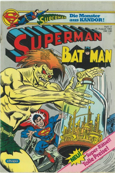Superman 1982/ 17 (Z1-2/2), Ehapa