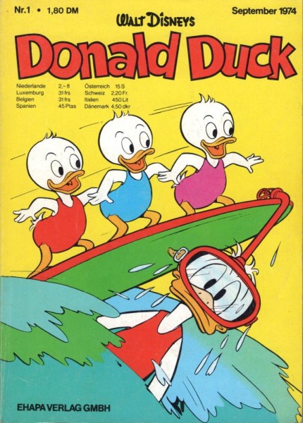 Donald Duck Taschenbuch 1/1974 (Z1, 1. Aufl.), Ehapa