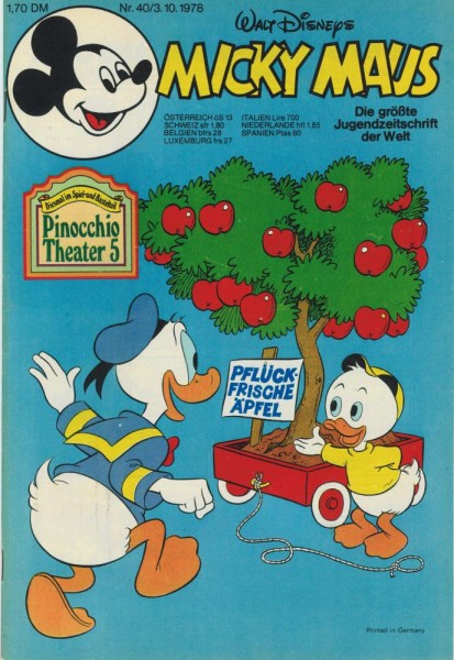 Micky Maus 1978/ 40 (Z1), Ehapa