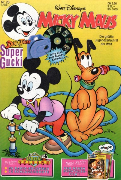 Micky Maus 1991/ 28 (Z0-1), Ehapa