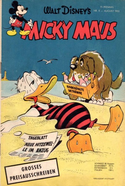 Micky Maus 1955/ 8 (Z1-2/2), Ehapa