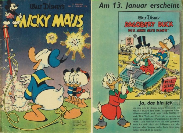 Micky Maus 1954/ 1 (Z3), Ehapa