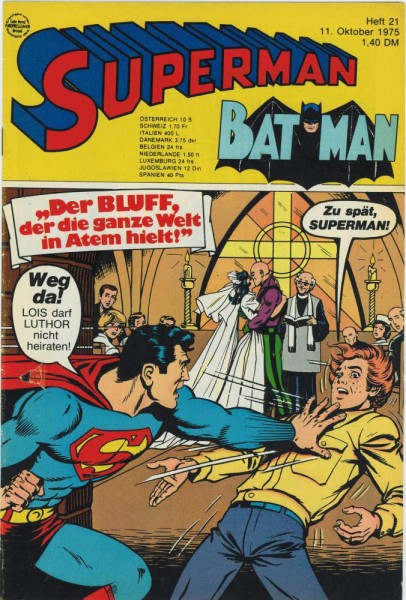 Superman 1975/ 21 (Z1-, Sm), Ehapa